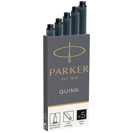 Картриджи стандартные с черными чернилами для перьевых ручек Parker, Cartridge Quink Z11