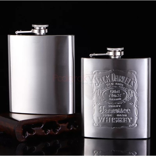 Фляжка HIP Flask Jack Daniels, 7 OZ (115 г), нержавеющая сталь, в коробке